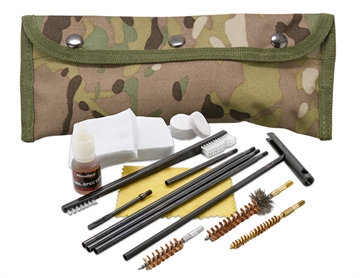 Picture of KleenBore Modular Cleaning Kit Multi-Caliber Handgun/Rifle Bronze/Nylon Bristles Nylon Multi-Cam Case POU303MC