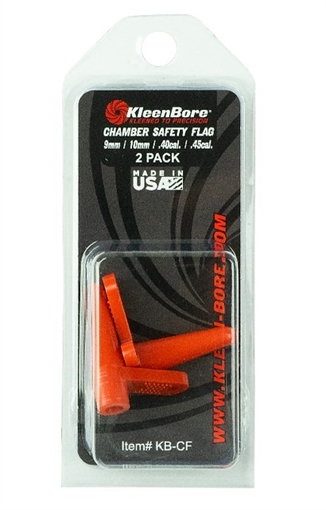 Picture of KleenBore KB-CF Chamber Flag Orange 4.30" Long 2 Pack KBCF
