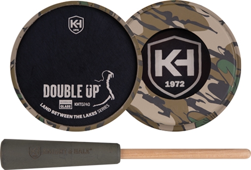 Picture of Knight & Hale Double Up Aluminum/Glass Pot Turkey Call LBTL Series Mossy Oak Greenleaf KHT0240