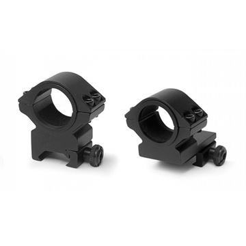 Picture of Konus 2-Piece Steel Riflescope Rings With Quick Release Lever 1" Low - Matte Black 69815604 7408