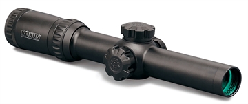 Picture of Konus KonusPro, M30 Riflescope, Rifle Scope, 1-4X24mm, 30mm Tube, German Post with Illuminated Circle and Center Dot, Matte Black Finish, Includes Lens Covers and Cleaning Cloth 7184