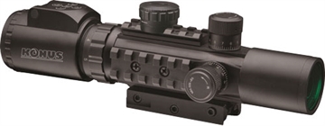 Picture of Konus KonusPro AS-34 Matte Black 2-6x28mm 34mm Tube Dual Illuminated Green/Red Engraved Mil-Dot Reticle Features Bubble Level 7170