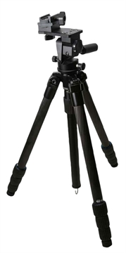 Picture of KOPF Jager K800 Tripod made of Carbon Fiber with Black Finish, Adjustable Reaper Rail, 4-Level Leg Extension, 21-87 Degree Pan & Tilt KJ85004K