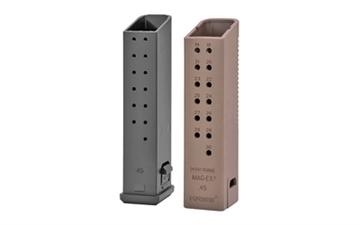 Picture of KRISS USA, Inc Magazine Extension, 45 ACP, +17 Rounds. Flat Dark Earth, Fits Kriss VECTOR, 3 Pack, Fits Glock 21 Magazines KVA-MX2K45FD01