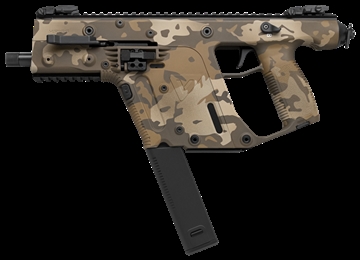 Picture of KRISS USA, Inc VECTOR SDP Gen 2, Semi-automatic Pistol, 9MM, 5.5" Threaded Barrel, MultiCam Flat Dark Earth, Flip Up Sights, 40 Rounds, 1 Magazine, Quick Detach Sling Swivel KV90-PMCFDE20