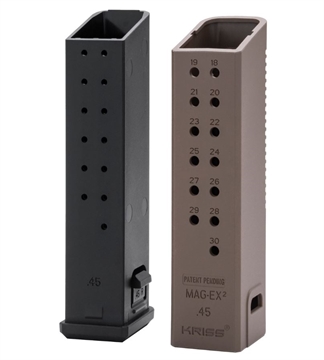 Picture of KRISS USA, Inc Magazine Extension, 45 ACP, +17 Rounds, Flat Dark Earth, For Kriss VECTOR, Fits Glock 21 Magazines KVA-MX2K45FD00