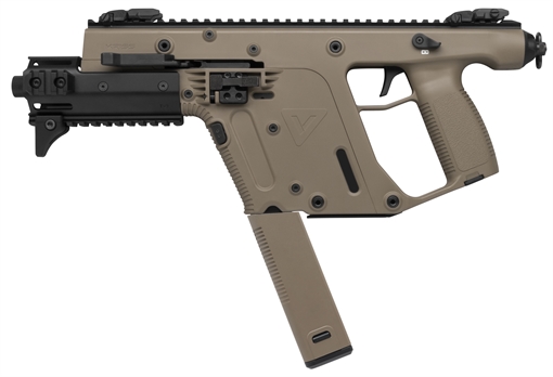 Picture of Kriss USA Vector SDP Enhanced G2 45 ACP 30+1 6.50" Black Nitride Threaded Barrel, Flat Dark Earth Picatinny Rail Top & Bottom, MK5M Modular Rail KV45PFD30