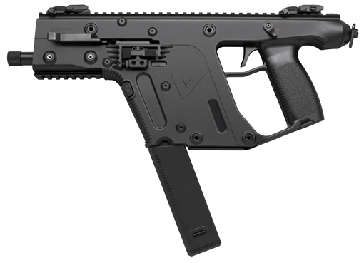 Picture of KRISS USA, Inc VECTOR SDP, Gen II, Pistol, Semi-automatic, 45 ACP, 5.5" Barrel, Threaded Barrel, Polymer, Black, Flip Up Sights, 30 Rounds, 1 Magazine, Quick Detach Sling Swivel KV45-PBL20 KV45PBL20