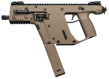 Picture of Kriss USA Vector SDP Gen2 9mm Luger 40+1 5.50" Black Nitride Threaded Barrel, Flat Dark Earth Picatinny Rail Receiver, FDE Polymer Grip, Glock Magazine Compatible KV90PFD20
