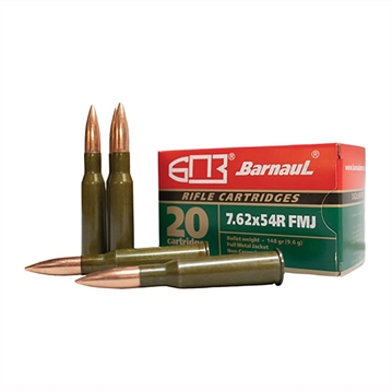 Picture of Barnaul Ammunition 7.62X54R 148GR FULL METAL JACKET 20/BOX BRN 762X54R FMJ148