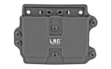 Picture of L.A.G. Tactical, Inc. DMC M.C.S., Double Magazine Pouch, 9MM/40Cal, Fits Compact/Slim Magazines, Kydex, Matte Finish, Black 34008