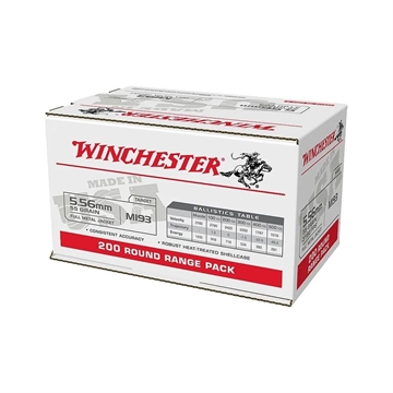 Picture of Lake City Rifle Ammunition 5.56mm M193 55 gr. FMJ 3270 fps (4-200rd boxes) 800/ct Case WM193200C