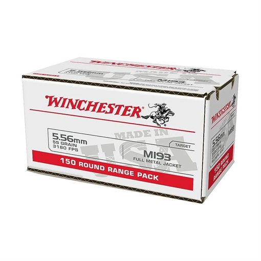 Picture of Lake City Rifle Ammunition 5.56mm M193 55 gr. FMJ 600/ct Case (4-150 RD Boxes) WM193150C