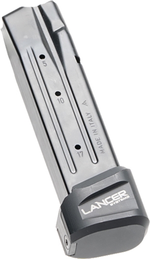 Picture of LANCER EXTENDED BASEPAD PLUS 5RDS BLACK FOR SIG P320! LBP3205BLK
