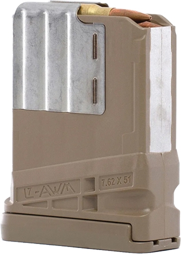 Picture of LANCER SYSTEMS MAGAZINE L7AWM SR-25 7.62X51 5RD OPAQUE FDE GEN 2 L7G205FDE -