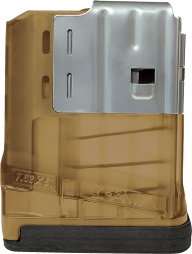 Picture of LANCER MAGAZINE L7AWM SR-25 7.62X51 5RD TRANSLUCENT FDE L705TDE