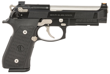 Picture of Langdon Tactical Tech Beretta 92 Elite 9mm Luger 18+1 4.70" Target Crown Steel Barrel, Black Serrated Steel Slide, Black Frame w/Picatinny Rail, Black VZ G10 Grip LTT92ECB