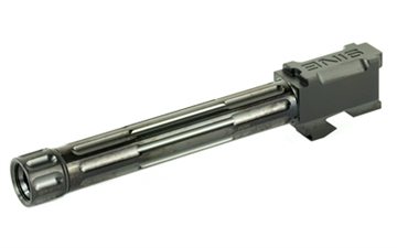 Picture of LanTac USA LLC 9INE, Barrel, 9MM, Black, Threaded Barrel, 1:10, Fluted, Fits Glock 17 01-GB-G17-TH-BLK