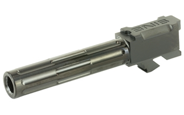 Picture of LanTac USA LLC 9INE, Barrel, 9MM, Black, 1:10, Fluted, Fits Glock 19 01-GB-G19-NTH-BLK