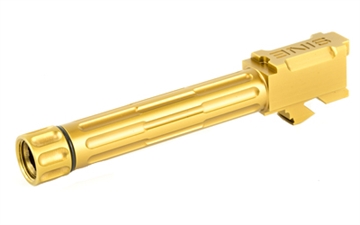 Picture of LanTac USA LLC 9INE, Barrel, Bronze, Threaded Barrel, 1:10, Fluted, Fits Glock 19 01-GB-G19-TH-BRNZ