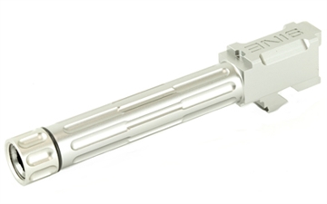 Picture of LanTac USA LLC 9INE, Barrel, 9MM, Stainless, Threaded Barrel, 1:10, Fluted, Fits Glock 19 01-GB-G19-TH-SS