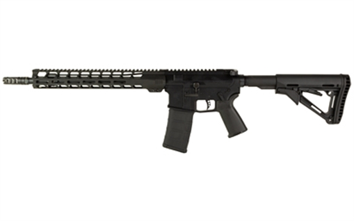 Picture of LanTac USA LLC Raven, Optics Ready, Semi-automatic Rifle, AR-15, 223 Wylde, 14.5" Barrel with a Pinned and Welded Lantac Dragon Muzzle Brake that Brings the Barrel Length to 16", 1:7 Rifling, Matte Finish, Black, Flip-Up Iron Sights, 30 Rounds, 1 Magazine 01-FA-14-DELUXE-RAVEN