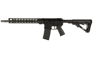 Picture of LanTac USA LLC Raven, Optics Ready, Semi-automatic Rifle, AR-15, 223 Wylde, 14.5" Barrel with a Pinned and Welded Lantac Dragon Muzzle Brake that Brings the Barrel Length to 16", 1:7 Rifling, Matte Finish, Black, Flip-Up Iron Sights, 30 Rounds, 1 Magazine 01-FA-14-DELUXE-RAVEN
