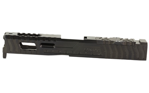 Picture of LanTac USA LLC Razorback Stripped Slide, Fits Gen 1-3 Glock 19, RMR Cut with Plate, DLC Finish, Black 01-GSS-GEN13-G19-LT