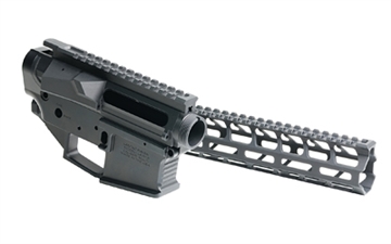 Picture of LanTac USA LLC Raven AR-15 Billet Builder Set, Anodized Finish, Black, Includes Upper/Lower Receiver and 15" Spada M-LOK Rail with Mounting Hardware 01-RV-BSET-15-RAVEN