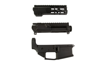 Picture of LanTac USA LLC Raven AR-15 Billet Builder Set, Anodized Finish, Black, Includes Upper/Lower Receiver and 6.75" Spada M-LOK Rail with Mounting Hardware 01-RV-BSET-6-RAVEN