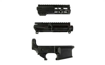 Picture of LanTac USA LLC SF AR-15 Forged Builder Set, Anodized Finish, Black, Includes Upper/Lower Receiver and 6.75" Spada M-LOK Rail with Mounting Hardware 01-RV-BSET-6-SF