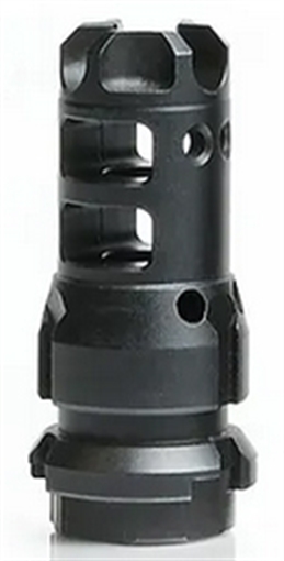 Picture of LanTac USA LLC Dragon Muzzle Brake, 223 Remington/556NATO, 2.3" Length, Black, 1/2x28 TPI, Fits Dead Air KEYMO Wolfman DGN556B-WM DGN556BWM