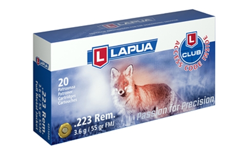 Picture of Lapua Full Metal Jacket, 223 Remington, 55Gr, Full Metal Jacket, 20 Round Box 4315042 6418267103657