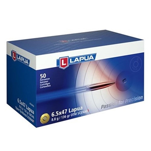 Picture of Lapua Rifle Ammo 6.5x47 136 gr Scenar-L OTM bx/50 4316016