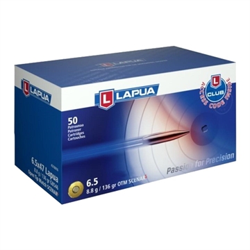 Picture of Lapua Rifle Ammuntion 6.5 Creedmoor 136gr Scenar OTM 50/ct 4316063