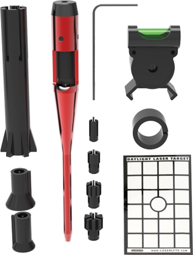 Picture of LaserLyte Deluxe Bore Sight Kit, Universal Fit .22-.50 Caliber Plus 12 Gauge/20 Gauge, Black and Red 1231437
