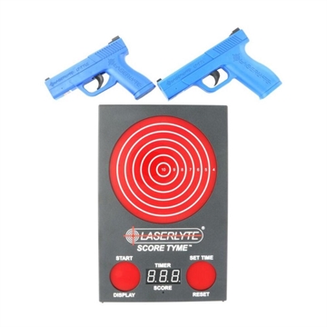 Picture of LaserLyte Score Tyme Trainer Target Versus Kit with 2 Pistols and Point of Impact Display L01-00032