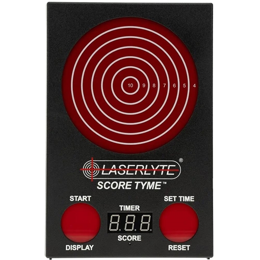 Picture of LaserLyte ScoreTyme Scoring Target, Compatible with LaserLyte Lasers, Black and Red 1231436