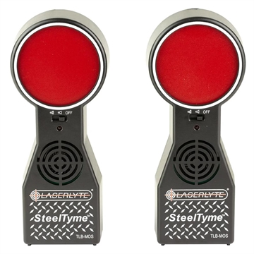 Picture of LaserLyte SteelTyme Laser Training Target 2 Pack, Compatible with LaserLyte Training Lasers, Black and Red 1231433