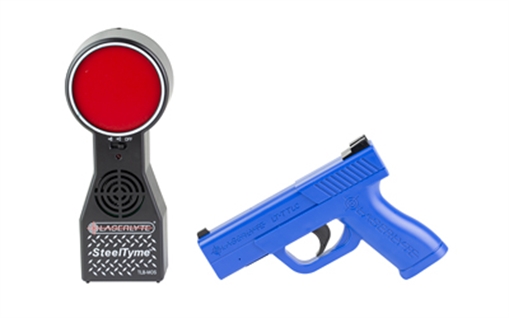 Picture of LaserLyte Target and Trainer Pistol Kit, Blue Laser Trainer Pistol, Red and Black Target 1215346