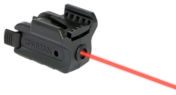 Picture of LaserMax Spartan, Red Laser, Fits Picatinny, Black Finish, Adjustable Fit, with Battery SPS-R SPSR