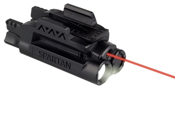 Picture of LaserMax Spartan, Red Laser/Light Combo, Fits Picatinny, Black Finish, Adjustable Fit, with Battery SPS-C-R SPSCR