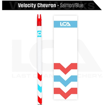 Picture of Last Chance Last Chance WrapWorks Velocity Chevron Salmon/Blue Precision Fixed Standard WWS-S-FS-VCVSMBL