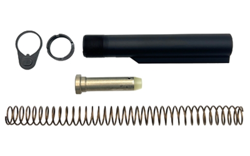 Picture of LBE Unlimited Buffer Tube Kit, Fits AR-15, Includes 6 Position Mil-Spec Diameter Buffer Tube, Carbine Length Recoil Spring, End Plate, Castle Nut and H1 Heavy Recoil Buffer H1BUFKT