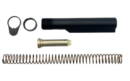 Picture of LBE Unlimited Buffer Tube Kit, Fits AR-15, Includes 6 Position Mil-Spec Diameter Buffer Tube, Carbine Length Recoil Spring, End Plate, Castle Nut and H2 Heavy Recoil Buffer H2BUFKT