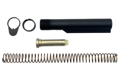 Picture of LBE Unlimited Buffer Tube Kit, Fits AR-15, Includes 6 Position Mil-Spec Diameter Buffer Tube, Carbine Length Recoil Spring, End Plate, Castle Nut and H3 Heavy Recoil Buffer H3BUFKT