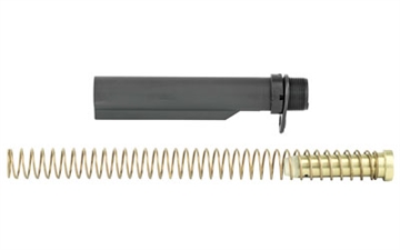 Picture of LBE Unlimited AR15 Milspec Buffer Tube Kit, Buffer Tube, Recoil Spring, Castle Nut, Receiver End Plate, Recoil Buffer, Colt Gray MILBUFKT-CG MILBUFKTCG