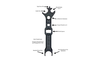 Picture of LBE Unlimited Armorers Tool, For AR-15, 4140 Steel Construction, Black ARMTL