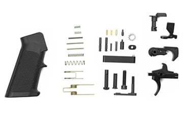 Picture of LBE Unlimited Lower Parts Kit Part Kit, 223 Rem/556NATO, Black Finish, With Pistol Grip and Trigger Guard AR15LPKT
