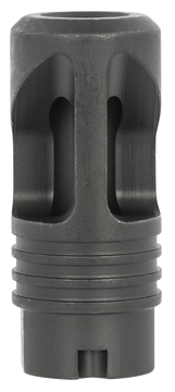 Picture of LBE Unlimited AK47-DP Dual Port Flash Hider Black with 14x1 LH Threads AK-Platform AK47DP
